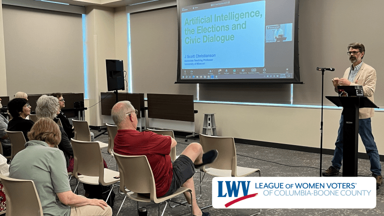 Speaking at LWV Event